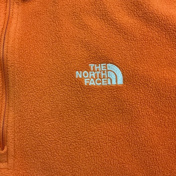 The North Face Men’s hiking fleece orange 1/4 zip size XL - Picture 3 of 6